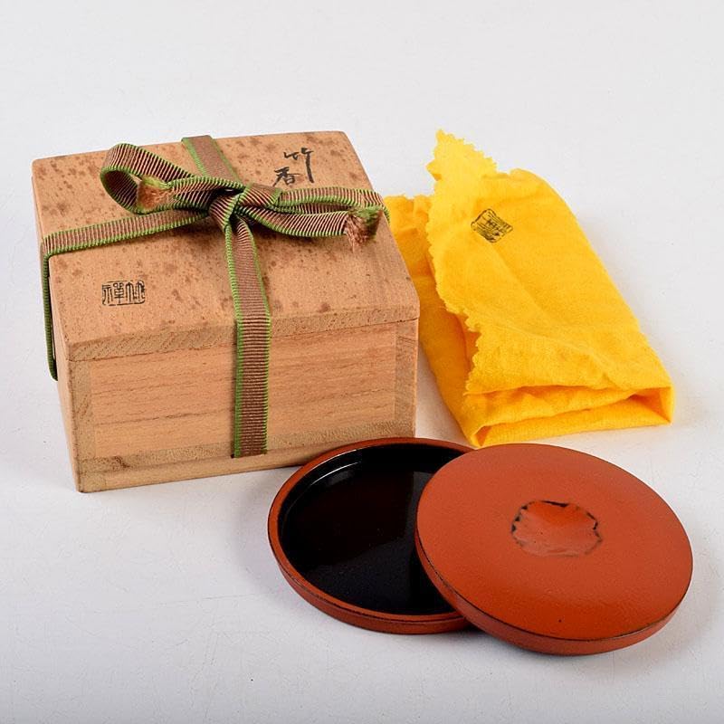 時代金工 古鉄 山水刻 小槌 香炉 共箱 V R8204 伝統工芸 工芸美術 仏教